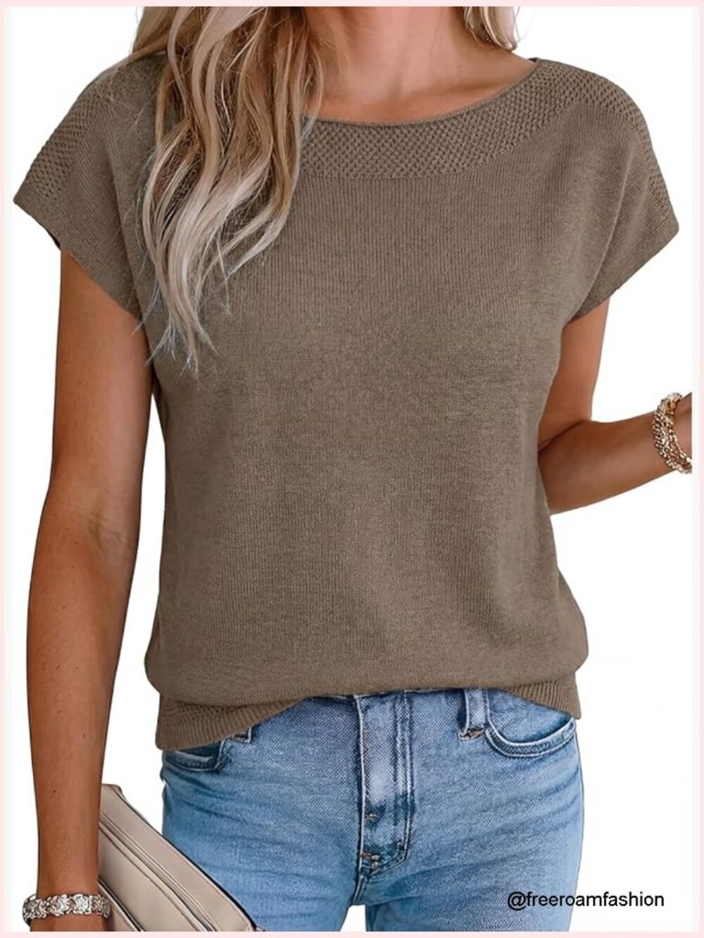 Cashmere Blend Cap Sleeve Hollow Out Knit Sweater Vest Summer Top